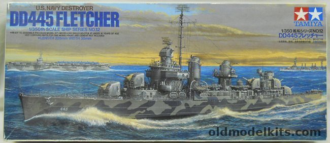 Tamiya 1/350 USS Fletcher DD445 Destroyer - Also With Decals For DD-446 / DD-447 / DD-448, 78012 plastic model kit